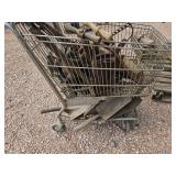 Shopping Cart full of iron art supplies