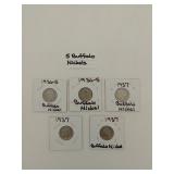 6 buffalo nickels