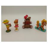 4 vintage ceramic Christmas figurines