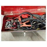 Tool box with electrical tools