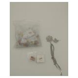 Bag of pins + 'Private Memoir' brooch