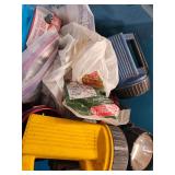 Tote of flashlights & lantern supplies