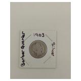 1903 silver Barber quarter