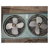 Vintage McGraw 'Eskimo' dual fan Window Set
