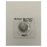1901 silver Barber quarter