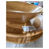 3 Pc Wooden Lazy Susan, bowl,platter