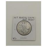 1917 Walking Liberty half dollar