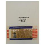 6 Confederate currency replicas (set 'b')
