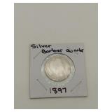 1897 silver Barber quarter