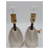 Pair of matching ceramic lamps 11' Tall
