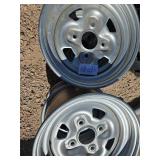 Set of 4 UTV Wheels 12x6 @2 & 12x7 1/2 @2