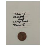 1856 VF braided hair large cent - Italic 5