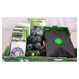 XBOX CONSOLE, (4) CONTROLLERS & GAMES