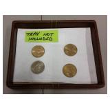 (4)  CIRCULATED ONE DOLLAR COINS