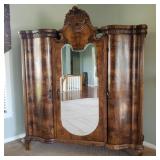 VICTORIAN ERA 3-DOOR ARMOIRE