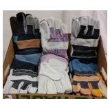(10) PAIRS OF LEATHER PALM WORK GLOVES (10) PAIRS OF LEATHER PALM WORK GLOVES