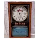 JIM BEAM KENTUCKY STRAIGHT BOURON WHISKEY CLOCK JIM BEAM KENTUCKY STRAIGHT BOURON WHISKEY CLOCK