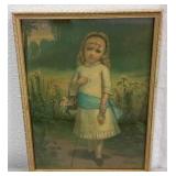 VINTAGE "LITTLE DAISY" LITHOGRAPH VINTAGE "LITTLE DAISY" LITHOGRAPH