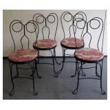 (4) ICE CREAM PARLOR STYLE / BISTRO CHAIRS (4) ICE CREAM PARLOR STYLE / BISTRO CHAIRS