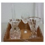 WATERFORD CRYSTAL VASES & WINE GLASS WATERFORD CRYSTAL VASES & WINE GLASS
