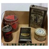 PETROLIANA - VINTAGE OIL & GREASE TINS PETROLIANA - VINTAGE OIL & GREASE TINS