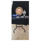 Smith Glass, Moon & Stars, Wood Plate