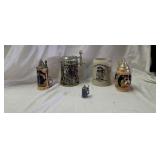 5 German Steins