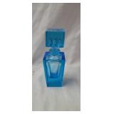 Blue Cut Glass Perfume Bottle