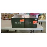 Military Green Stacking File Drawers