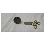 US Military Button and Dog Tag