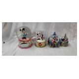 4 Walt Disney Mickey Mouse Snow Globes