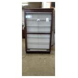 Mahogany Lighted Display Cabinet