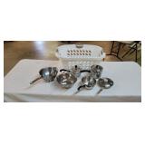 Stainless Steel Pots, Pans, Colanders