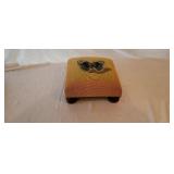 Embroidered Butterfly Foot Stool