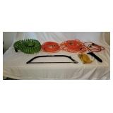 Lead Cords, Hose, Bow Saw, Leather Gloves