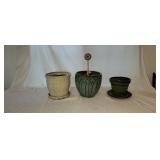 3 Pottery Planters