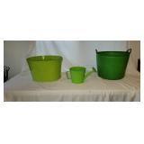 Tubs and Watering Can