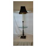 Brass & Glass Lamp Table