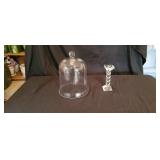 Oleg Cassini Crystal Candle Holder, Large Dome