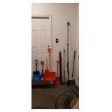 Shovels, Stakes, Rake, Broom, Water Blaster