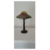 Reverse Painted Art Glass Lamp