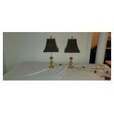 2 Matching Brass Designer Lamps