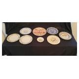 8 Hand Painted Plates