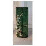 Vintage Painted Green Decorative Shutter
