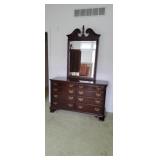Mahogany Ethan Allen 8 Drawer Dresser