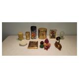 Decorative Candle Holders, Vase and Fruit