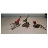 Boundan Signed Wood Carved Birds
