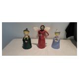 3 Hibiscus Pottery Sculptures