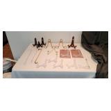 Wood, Brass and Plastic Easels and Hangers