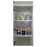 6 Hibiscus Pottery Angel Candle Holders